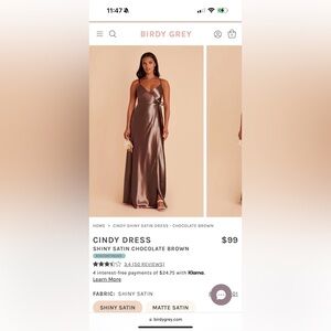 BirdyGrey Chocolate Brown Cindy Bridesmaid dress!